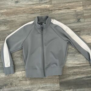 Skims gray scuba crop zip up jacket. Fits like small / medium